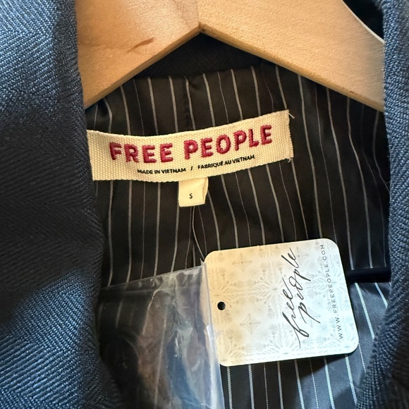 Free People Betty Padded Shoulder Double Breasted Blazer - Picture 5 of 9